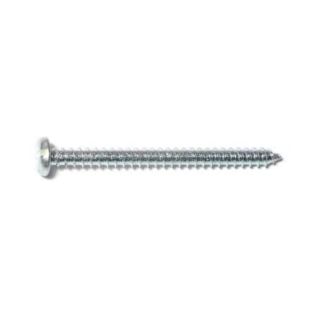 Midwest Fastener Sheet Metal Screw, #14 x 3 in, Zinc Plated Steel Pan Head Slotted Drive, 15 PK 60812